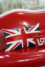 voir cet article : Maison de Vacances Coussin Anglais Pop Art en peau