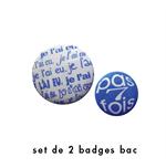 voir cet article : Caroline Lisfranc Set de 2 badges bleus