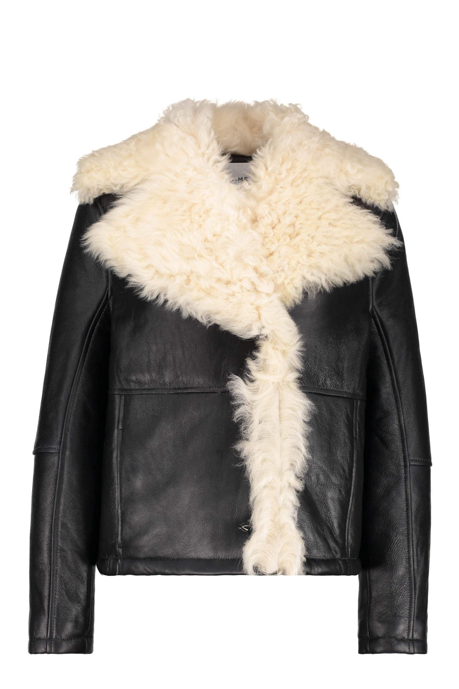 Cuir Et Denim Fourrure Frame Veste q7SZfx1